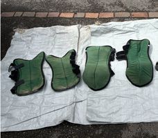 4er Set Transportgamaschen Pferd grün  stark gebraucht