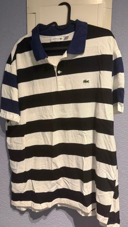 Lacoste Polo shirt striped blue/white/black size 3XL 👕 S...