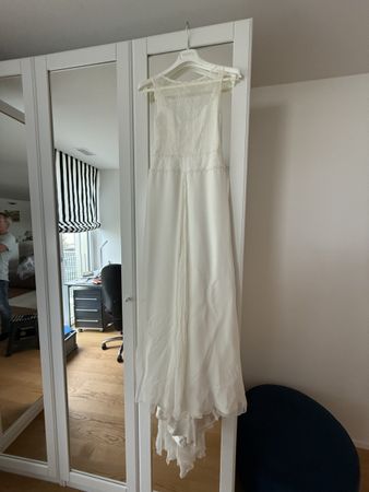Traumhaftes Brautkleid Spitze Gr. 36 S ivory weiss