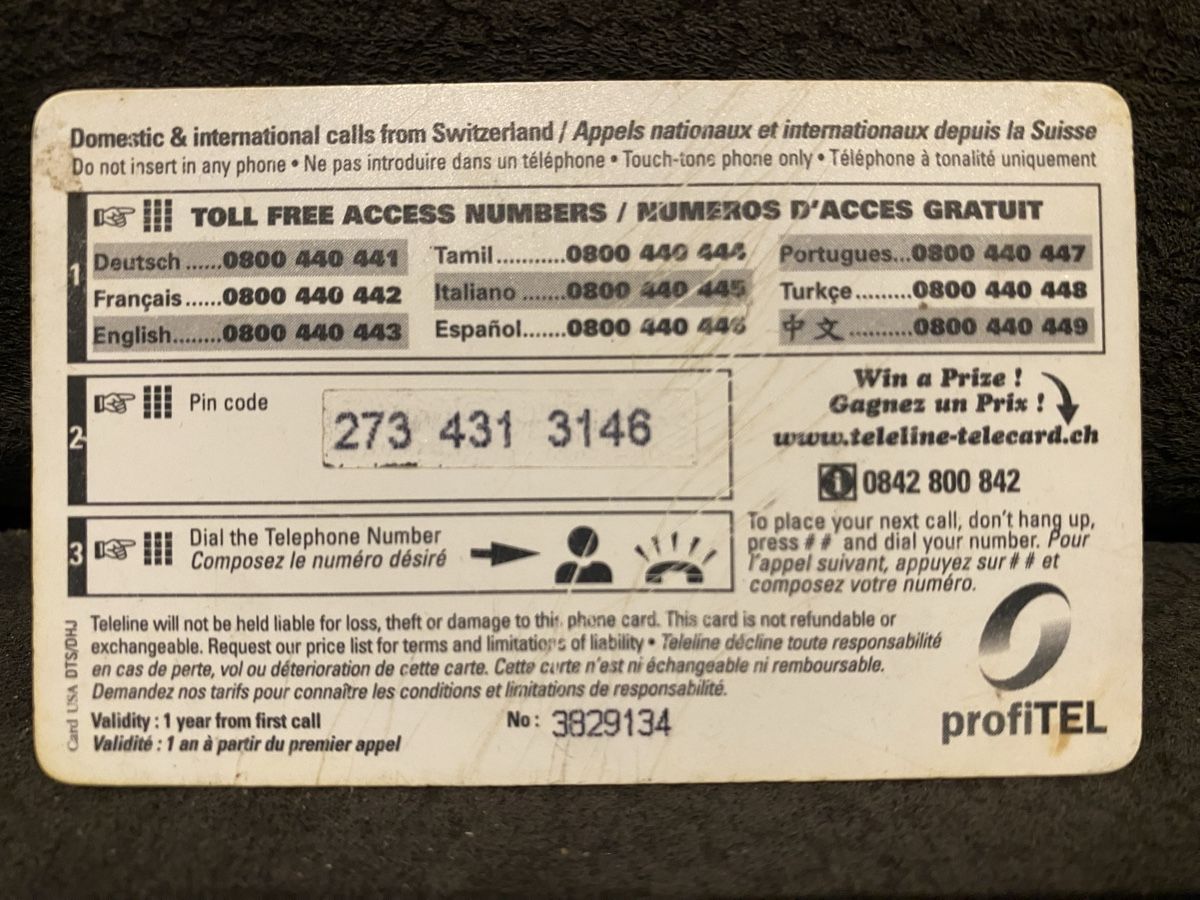 Telefon- & Taxkarten: Teleline – Defekt aus Lausanne von babacard10 1