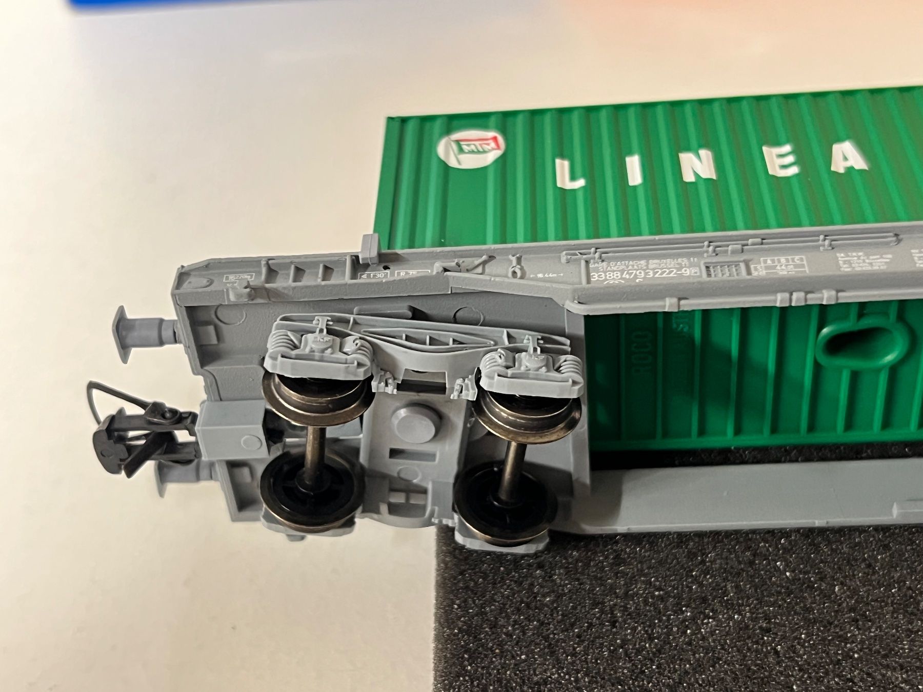 Roco Modellini di ferrovie: Roco Containerwagen "Linea Mexicana" SNCB H0 DC – Usato da Geroldswil venduto da TopTrain54 7