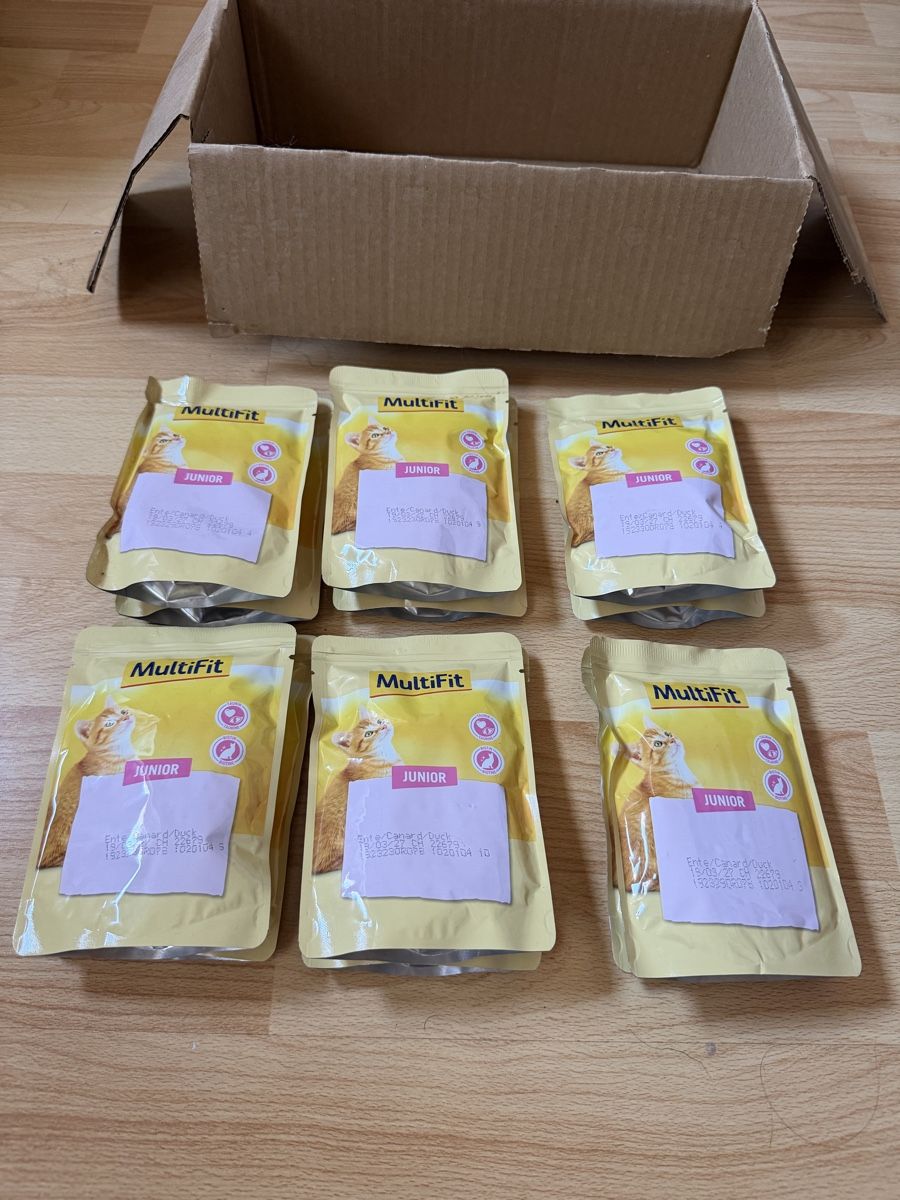 Mangimi: MultiFit Katzenfutter Junior Ente 12x100g neu – Nuovo e nell'imballaggio originale da Olten venduto da Nirvaaanaaa 2