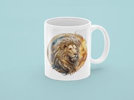 Keramik Tasse Sternzeichen Löwe NEU