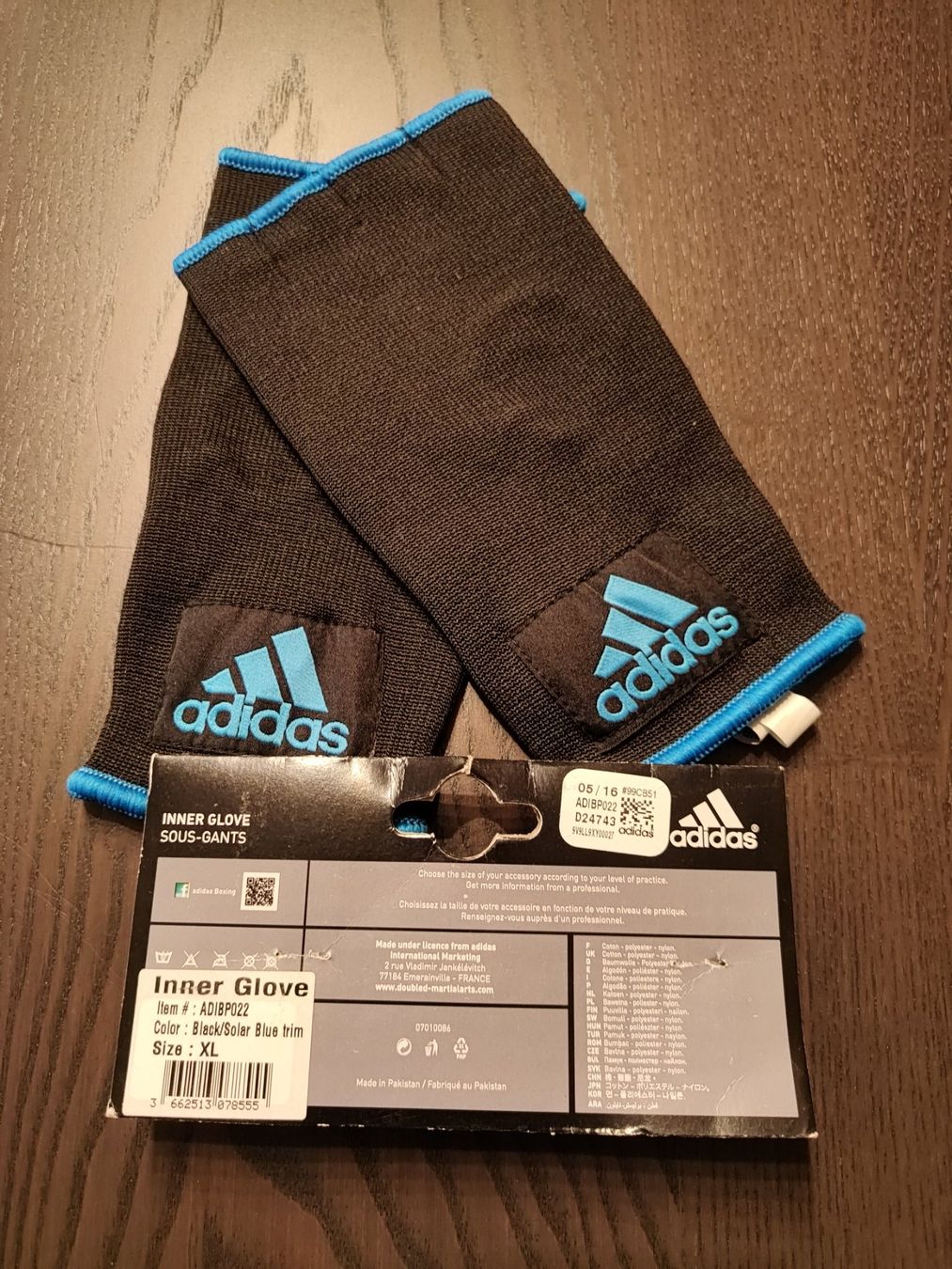 Guanti & manicotti: Adidas Innenhandschuhe XL blau/schwarz – Nuovo e nell'imballaggio originale da Ziefen venduto da MullerD 2