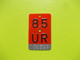 Velonummer / Fahrradnummer UR 85