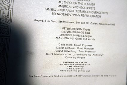 Vinyles: THE DEEP FREEZE MICE: Live in CH, 1985 – D'occasion à Bern par vinyl-heaven 6