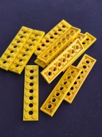 Lego 12x Lochplatten 2x8 (3738) gelb