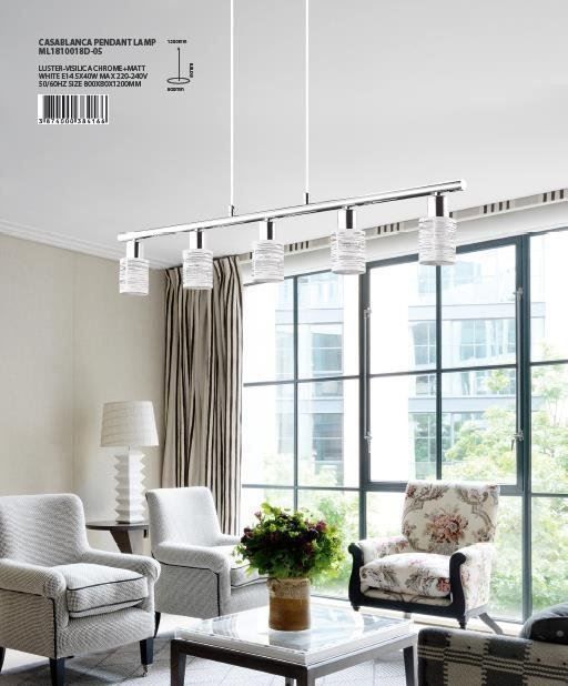 Lampadari & plafoniere: Pendelleuchte Casablanca 5x40W / E 14 – Nuovo e nell'imballaggio originale da Wil SG venduto da HUB104