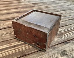 antiker Kompass, Kreiselkompass mit Holzbox