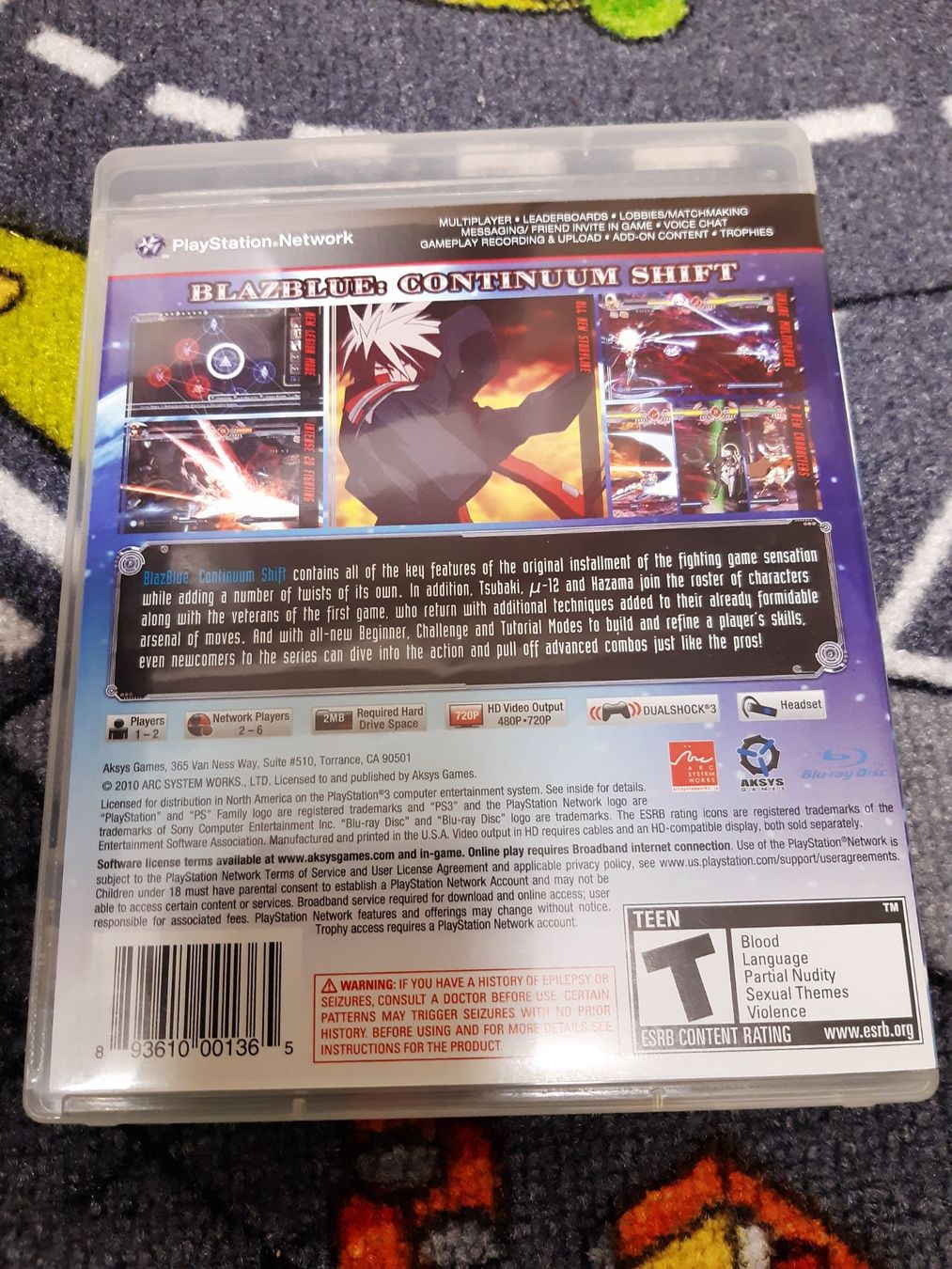 Jeux: Blazblue continuum shift PS3 – D'occasion à St. Gallen par brat01 2