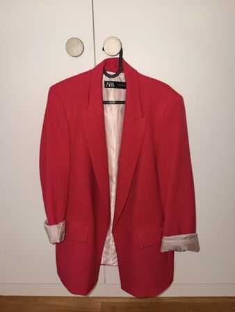 Blazer Zara pink long cut like new condition