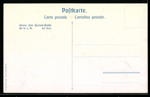 Cartoline postali: Gurten-Kulm bei Bern, Blick auf Kulm mit – Usato da Berlin venduto da bartko-reher 1
