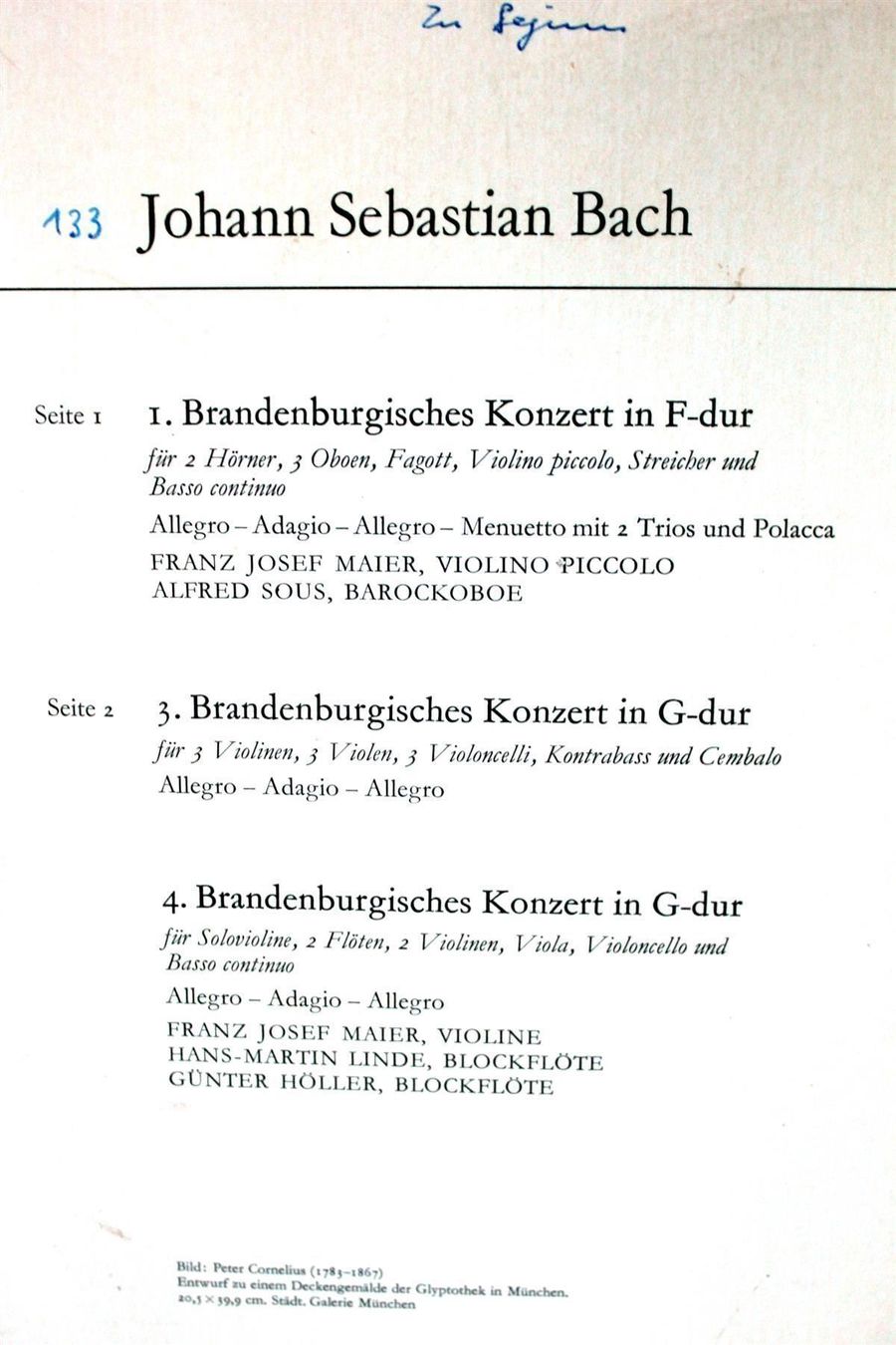 CDs: BACH: Brandenburgische Konzerte – Gebraucht aus Bern von kultiges 5