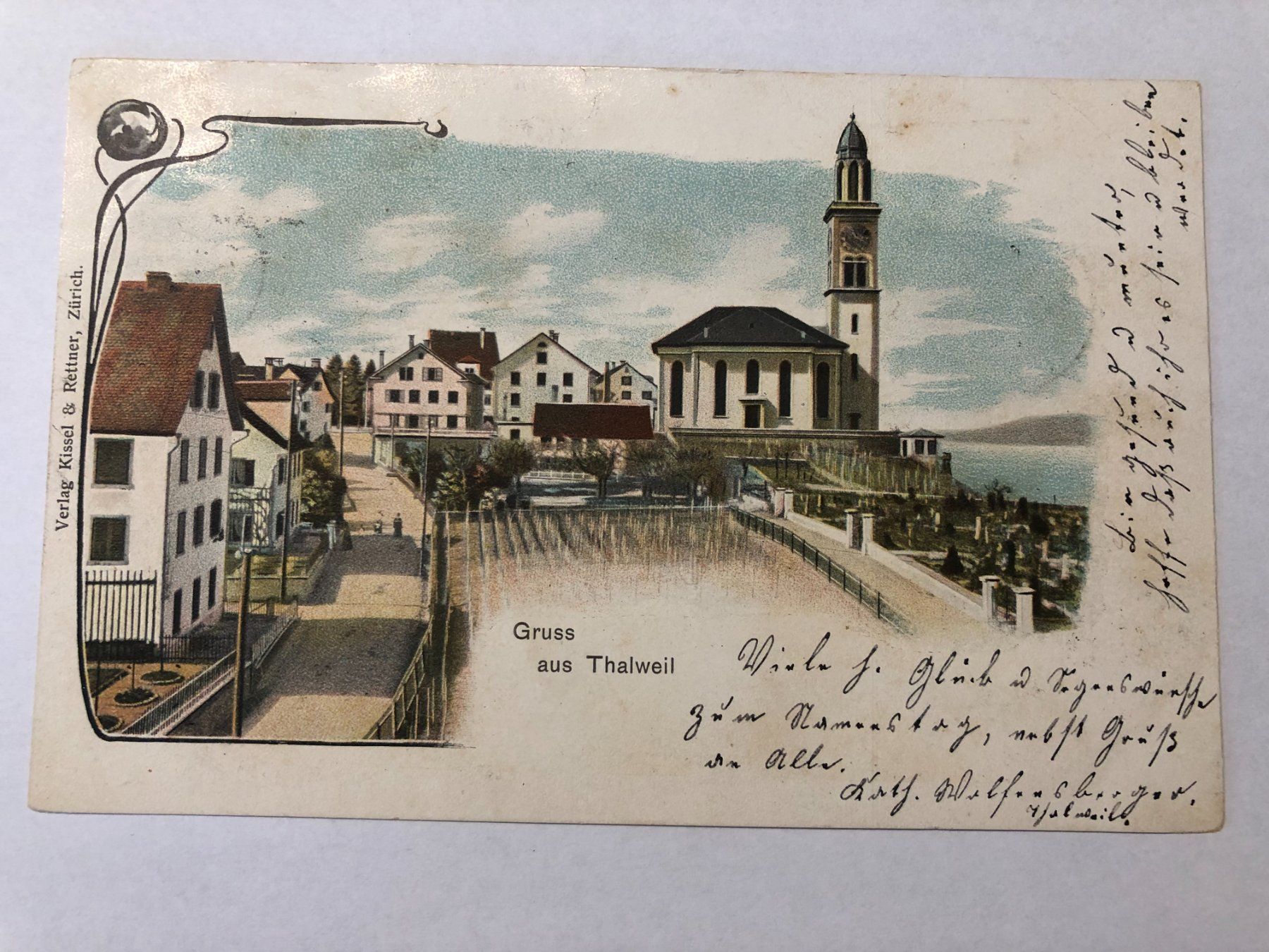 Ansichtskarten: Gruss aus Thalweil 1901 – Gebraucht aus Pfäffikon ZH von Waltoversand