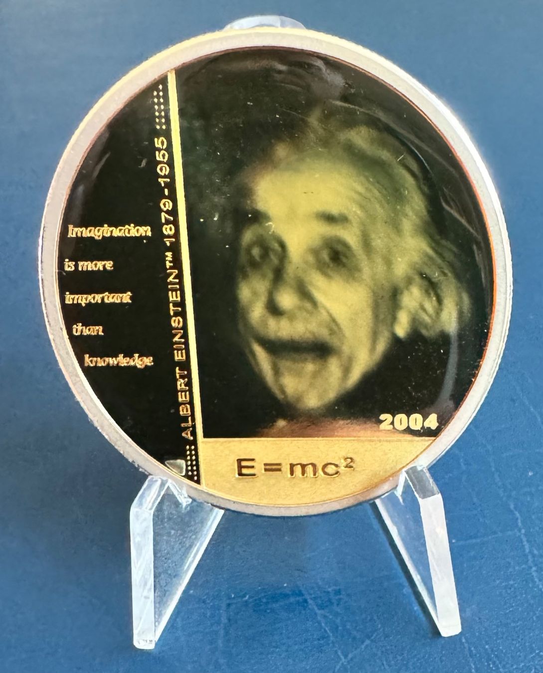 Toutes les monnaies: Albert Einstein Hologram Science 5 Dollar, 2004 Silber! – D'occasion à Ebikon par Dmasterx
