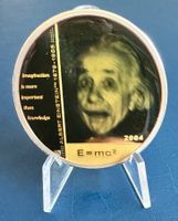 Albert Einstein Hologram Science 5 Dollar, 2004 Silber!