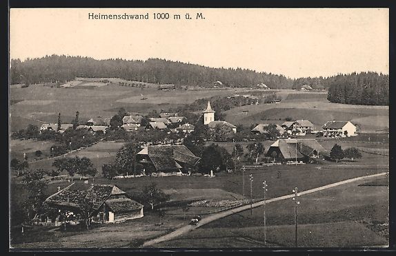 Ansichtskarten: AK Heimenschwand, Ortsansicht mit Kirche – Gebraucht aus Berlin von bartko-reher