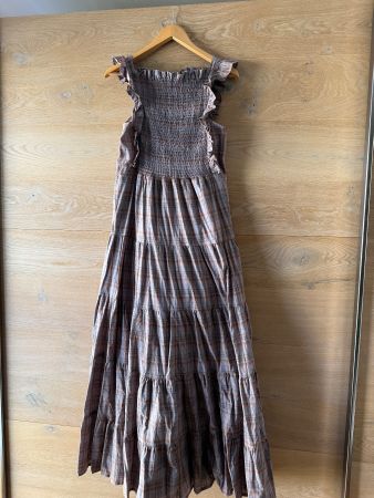 Kleid Karo Grösse M gerafft Rüschen neu