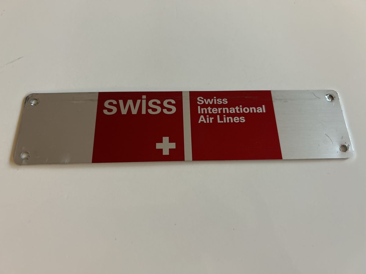 Ecriteaux: Swiss Flugzeug Trolley Schild – D'occasion à kloten par Sgana
