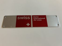 Swiss Flugzeug Trolley Schild