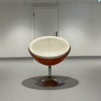Retro Kugel Stuhl / Sessel Orange, Vintage Design Klassiker!