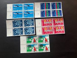 1969 Nr. 461-465 Serie Erstag gest. Viererblock mit Tab (K7)