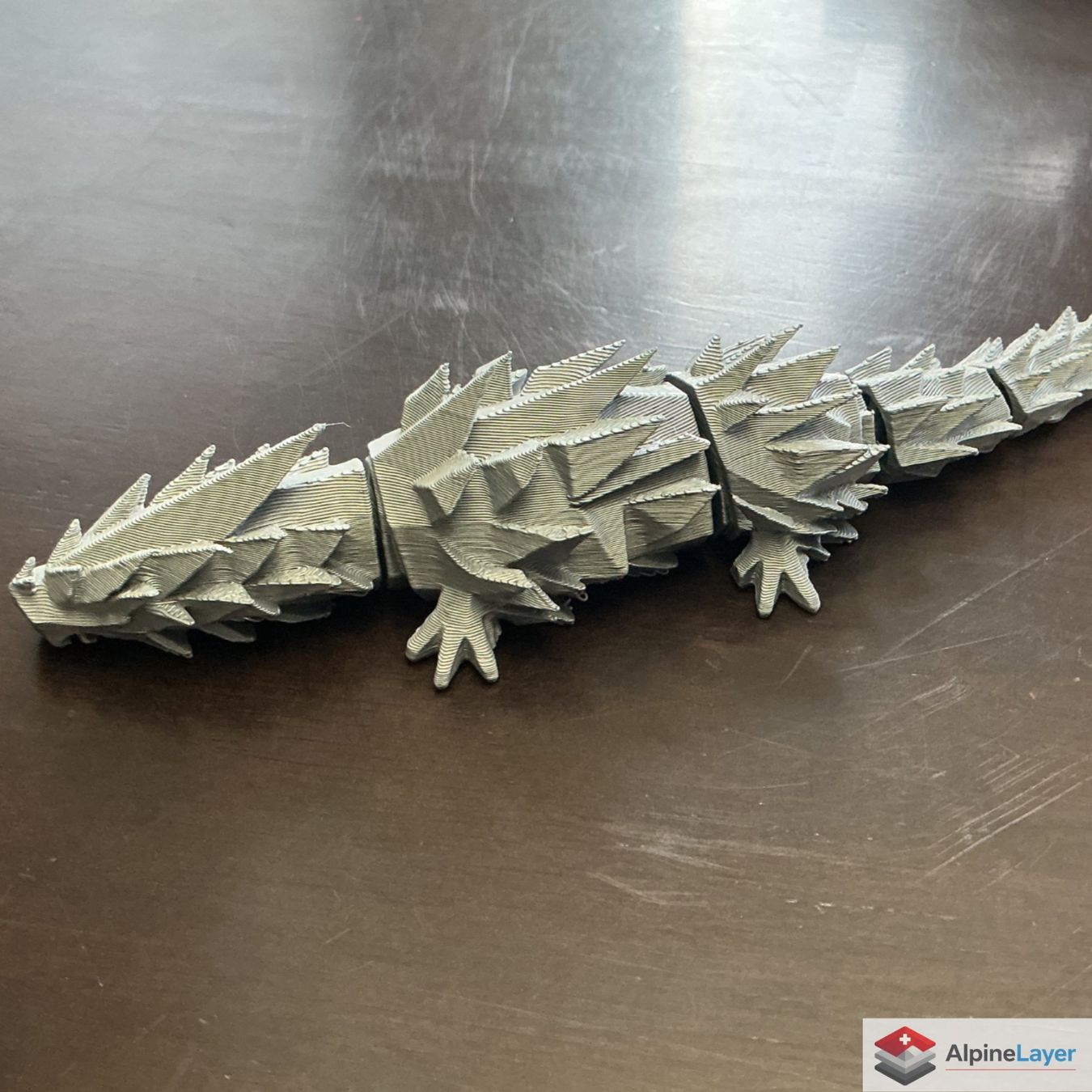Statuette: Diamond Dragon Articulated 3D Printed Toy Light Grey – Nuovo (secondo la descrizione) da Losone venduto da AlpineLayer 1