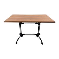Tisch Massivholz mit Gusseisengestell