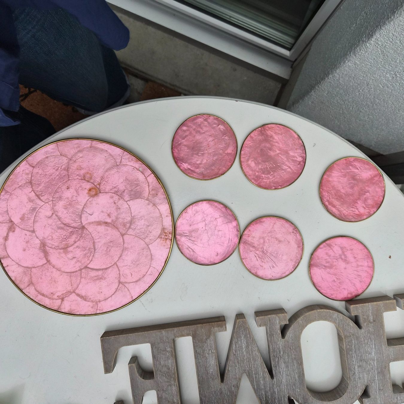 Sottobicchieri: Untersetzer rosa Perlmutt Coster – Usato da meisterschwanden venduto da ursm03