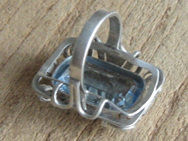 Ringe: Art Deco Ring Silber geprüft blauer Stein antik Gr. 55 – Gebraucht aus Ermatingen von Decovin 6