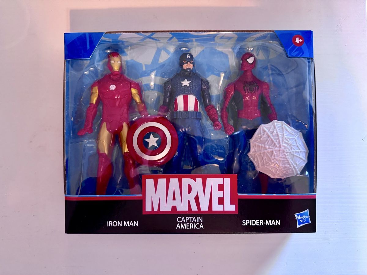 Marvel Statuette: Marvel Actionfiguren Set Iron Man, Captain America, Spidey – Nuovo e nell'imballaggio originale da Oberembrach venduto da theZaz