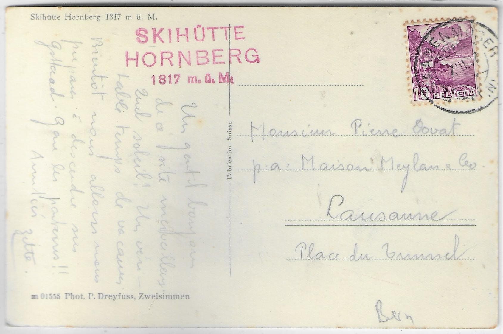 Cartoline postali: Skihütte Hornberg im Winter – Usato da Ettingen venduto da Kartenplanet 1