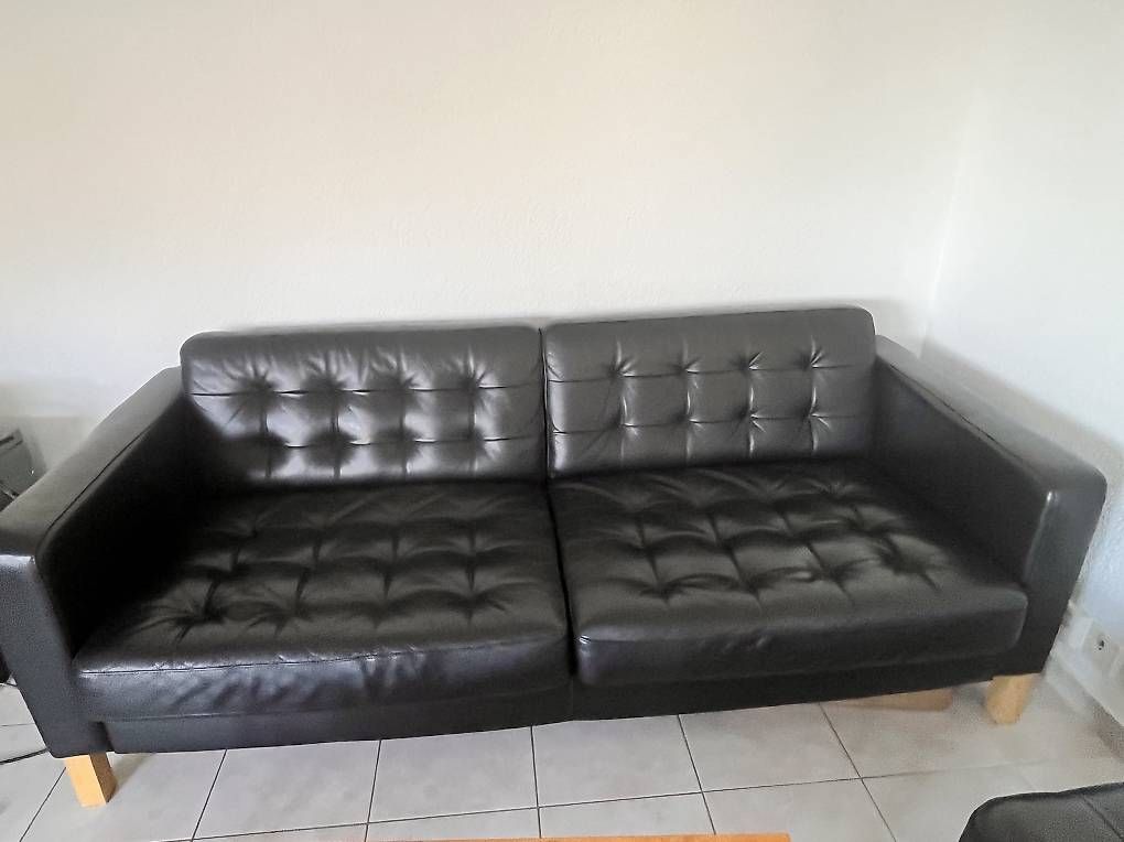 Sofas: Sofa Set Leder schwarz  – Gebraucht aus Luzern von Nora1417 1