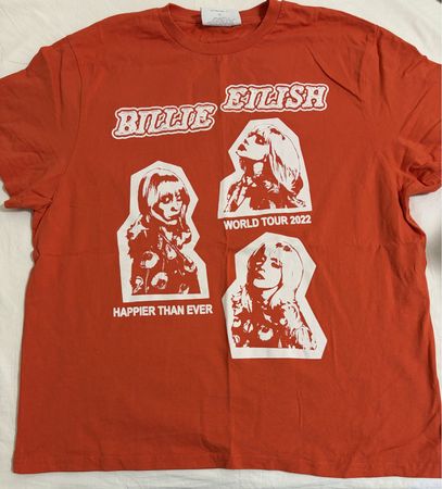 Billie eilish Happier Than ever T-shirt Rot Grösse XL