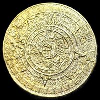 🔆 Azteken-Kalender – Goldene Replik aus Mexiko! 🔆