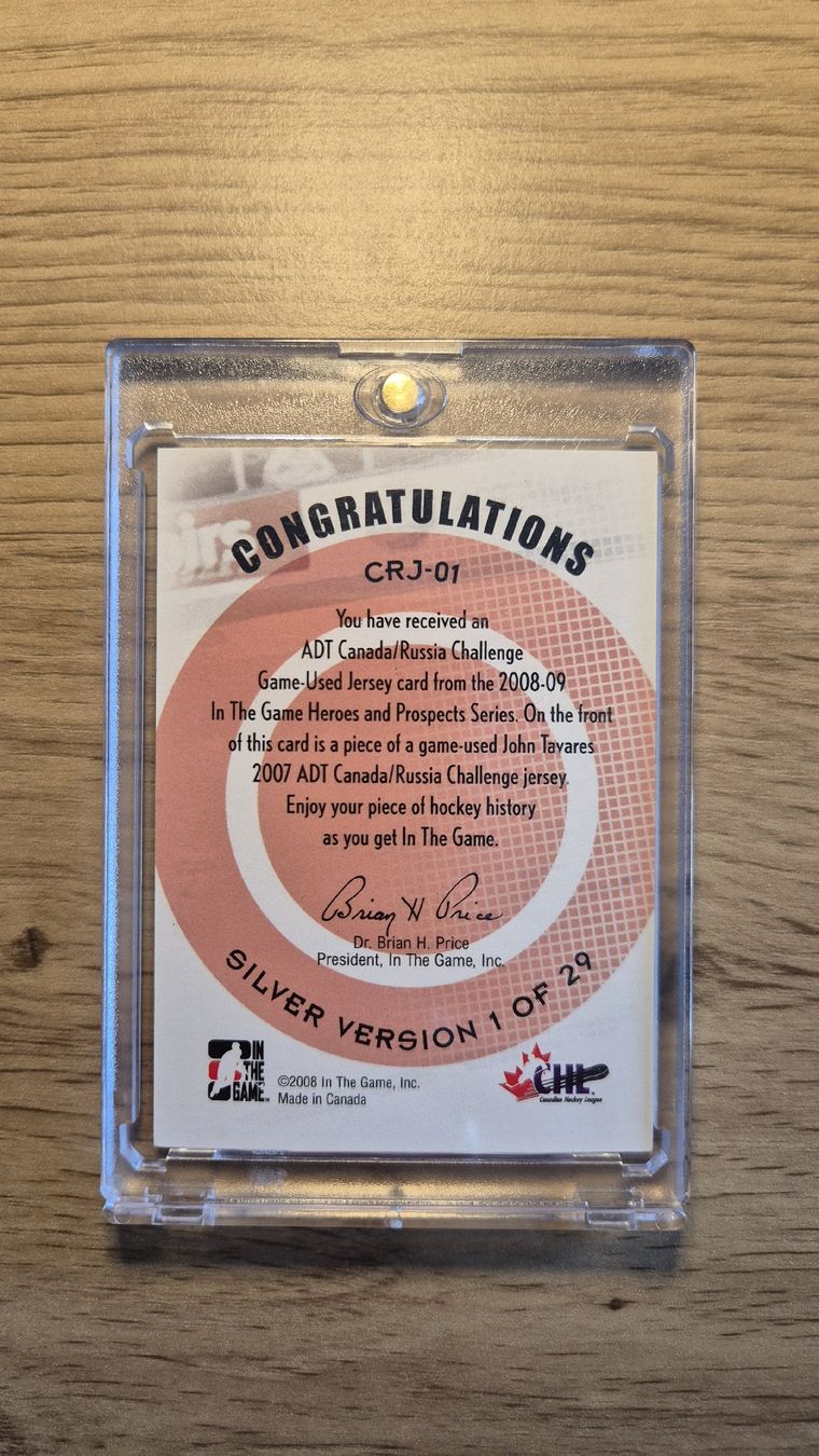 Sammelbilder & Trading cards: OHL John Tavares Heroes and Prospects 1of1 – Gebraucht aus Bellach von IceCards-80 1