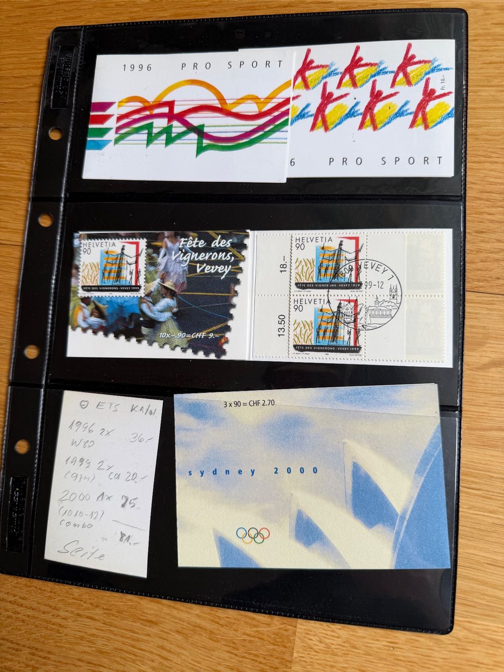 Alle Briefmarken: Ca. 34 Markenheftchen mit ETS, 1976 bis 2000 – Gebraucht aus Oberuzwil von Deafgrischa 4