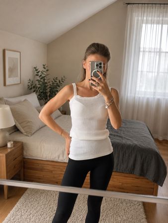 Sportmax Asymmetric Ribbed Tank Top - Never Worn! Size L