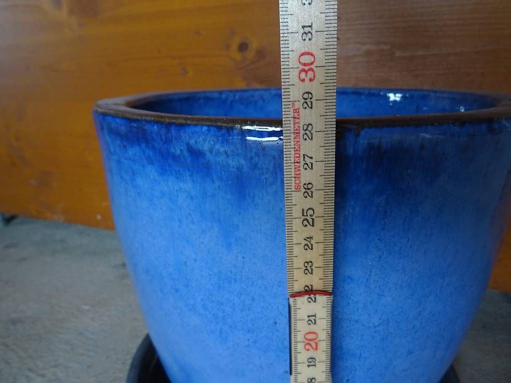 Pots de fleurs: Keramik Blumentopf blau – D'occasion à Niederbipp par PiaZ01 1