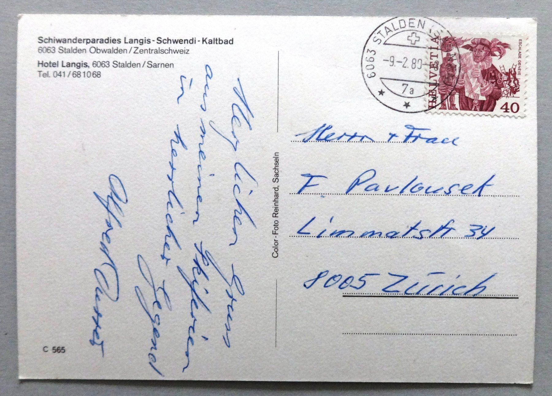 Cartes postales: Glaubenberg Langis OW – Défectueux à Fétigny par Billy2miny 1