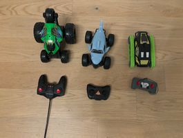 3 Remote-controlled Cars mit Batterien
