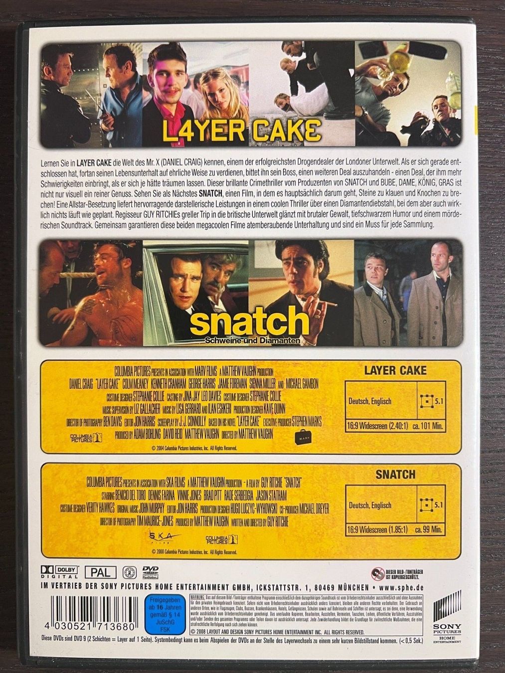 Tutti i DVDs: Layer Cake & Snatch – Usato da Zürich venduto da FilmFreunde 1