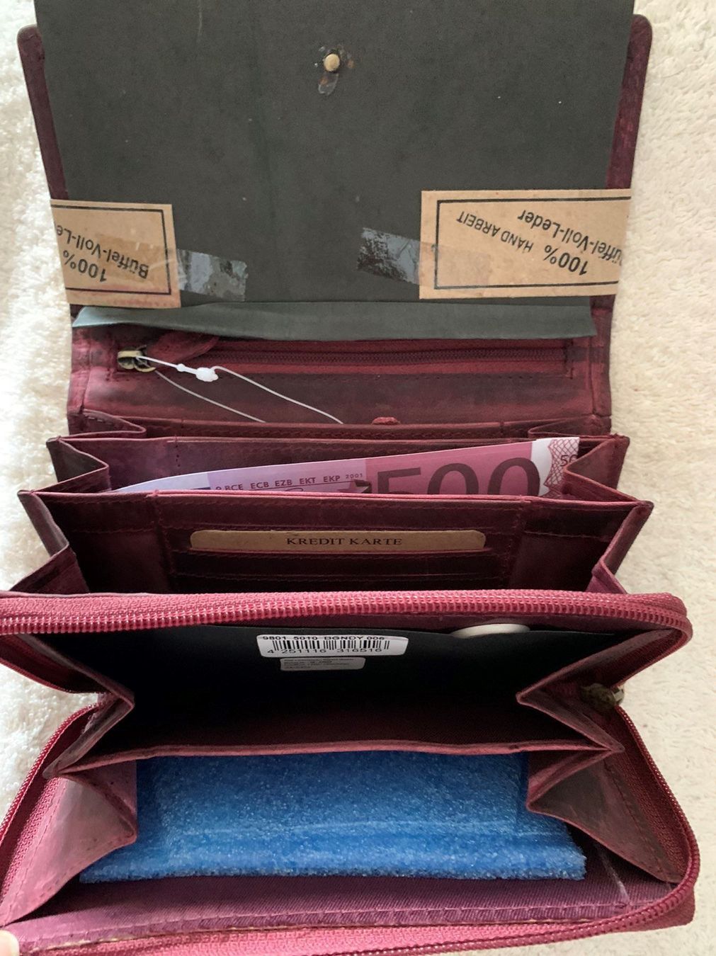 Portafogli: Portemonnaie Portmonee Leder rötlich mit fächern 1b – Nuovo e nell'imballaggio originale da Buchs SG venduto da Billikatze5 1