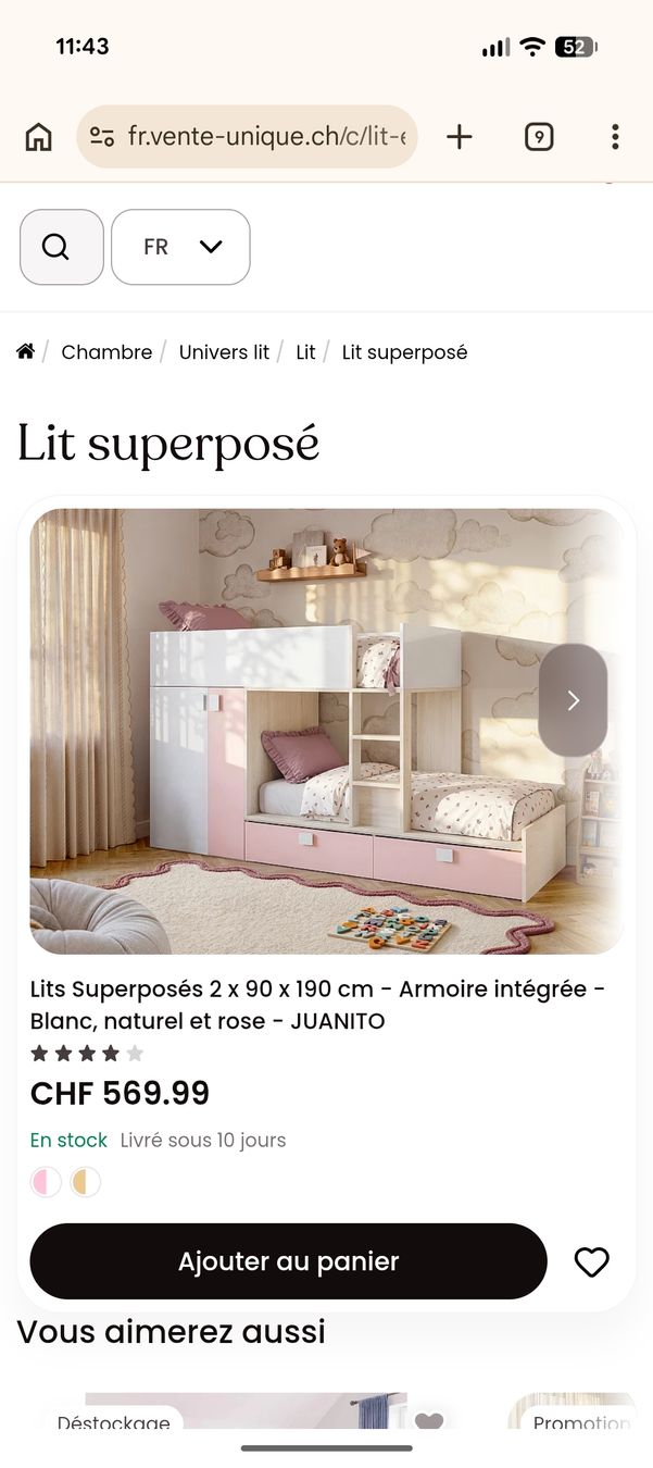 Betten: lit superposé  – Gebraucht aus Moudon von jer_28v2