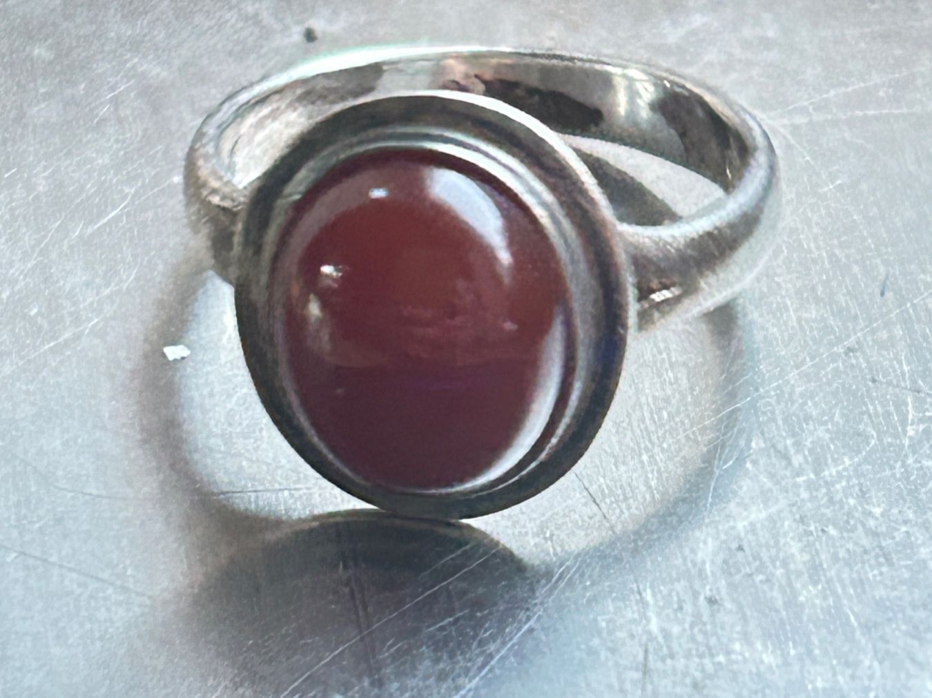 Ringe: Vintage Silberring mit Karneol Edelstein (Grösse 58) – Gebraucht aus Laufen von belleskulptur 5