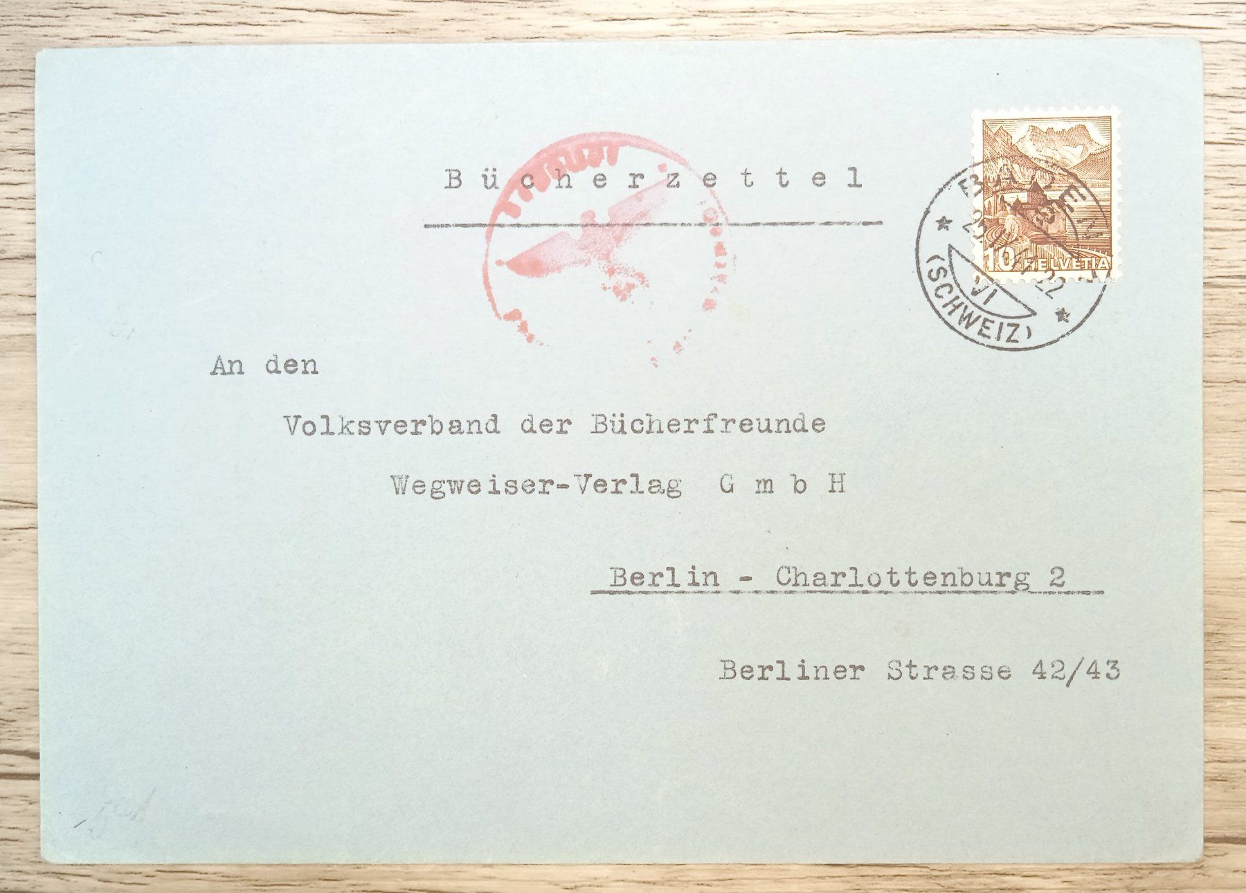 Tutti i francobolli: TR69 Enveloppe + Timbre Suisse 1941 – Usato da Cousset venduto da Patrick_Collections
