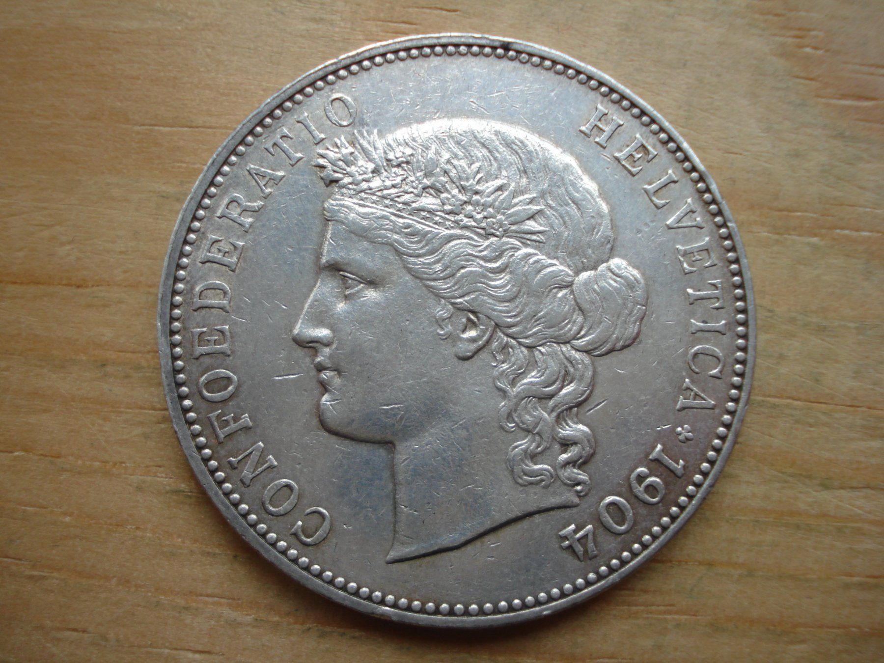 Alle Münzen: (B) 5 Franken 1904 VZ+ – Gebraucht aus Erlach von Net-Coins