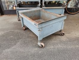 Mobiles Gartenbeet, Hochbeet, Rollmetallmulde Stapelbar, Gri