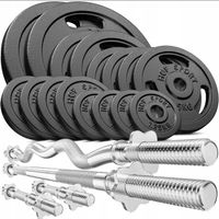 Gewichtsscheiben Set mit Hantelstangen 119kg Neu