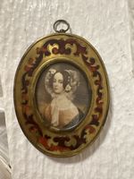 Marie Antoinette Miniatur SIGNIERT WAGNER im ovalen Boulle-R